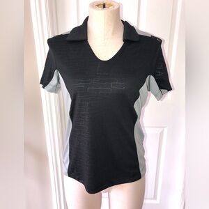 3/$40 North End Cool Logik Black and Grey Polo Top